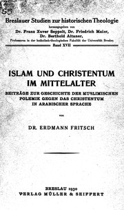 Front cover of Islam und Christentum im Mittelalter by Erdmann Fritsch