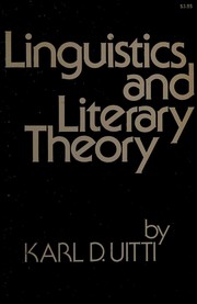 Front cover of Linguistics and literary theory by Karl D. Uitti