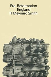 Cover of Pre-Reformation England by H. Maynard Smith