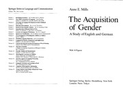 Cover of The acquisition of gender by Anne E. Mills