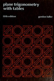 Cover of Plane trigonometry, with tables by Gordon Fuller