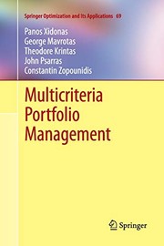 Front cover of Multicriteria portfolio management by Panos Xidonas