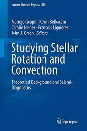 Front cover of Studying Stellar Rotation and Convection by Mariejo Goupil