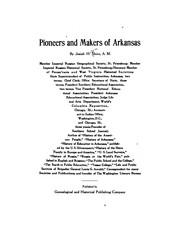 Front cover of Pioneers and makers of Arkansas by Josiah Hazen Shinn