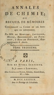 Front cover of Annales de chimie et de physique by Unknown