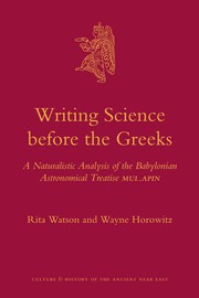 Cover of Writing science before the Greeks by Rita Watson