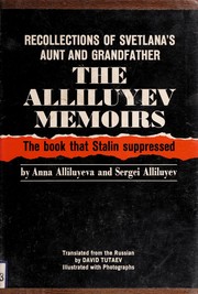 Front cover of The Alliluyev memoirs by David Tutaev