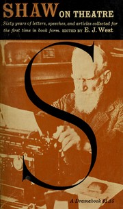 Front cover of Shaw on theatre by George Bernard Shaw