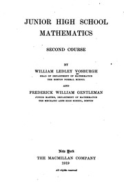 Cover of Junior high school mathematics by William Ledley Vosburgh