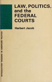 Cover of Law, politics, and the Federal courts by Herbert Jacob