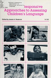 Cover of Context-Responsive Approaches to Assessing Children's Language by Jessie A. Roderick