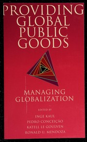 Cover of Providing global public goods by Inge Kaul
