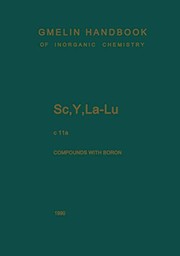 Cover of Sc, Y, La-Lu. Rare Earth Elements by Hiltrud Hein