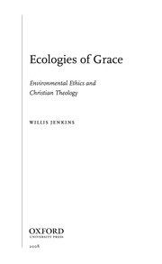 Front cover of Ecologies of grace by Willis Jenkins
