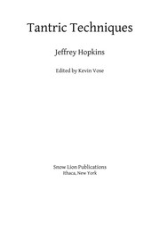 Cover of Tantric techniques by Jeffrey Hopkins