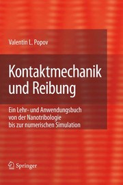 Front cover of Kontaktmechanik und Reibung by Valentin L. Popov