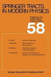 Cover of Springer Tracts in Modern Physics by W. Kundt