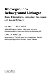Cover of Aboveground-belowground linkages by Richard D. Bardgett