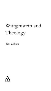 Cover of Wittgenstein and theology by Tim Labron