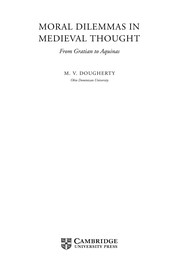 Front cover of Moral dilemmas in medieval thought by M. V. Dougherty