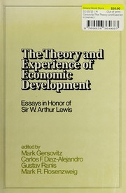 Front cover of The Theory and experience of economic development by Mark Gersovitz