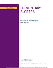 Cover of Elementary algebra by Charles P. McKeague