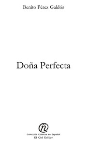 Cover of Don a Perfecta by Benito Pérez Galdós