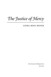 Cover of The justice of mercy by Linda Meyer