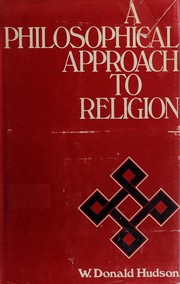 Front cover of A philosophical approach to religion by W. D. Hudson