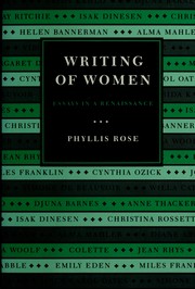 Front cover of Writing of women by Phyllis Rose