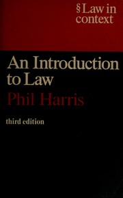 Front cover of An introduction to law by Phil Harris
