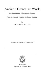 Cover of Ancient Greece at Work by G. Glotz