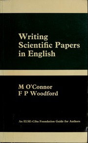Cover of Writing scientific papers in English by Maeve O'Connor