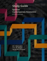Cover of Study guide spencer contemporary economics by Blankmeyer
