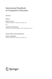 Front cover of International Handbook of Comparative Education by Robert Cowen