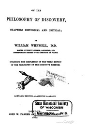 Front cover of On the philosophy of discovery by William Whewell