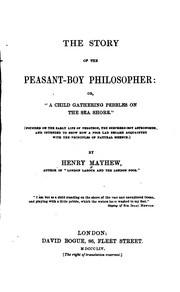 Front cover of The story of the peasant-boy philosopher by Henry Mayhew