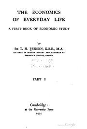 Cover of The economics of everyday life by Penson, T. H. Sir