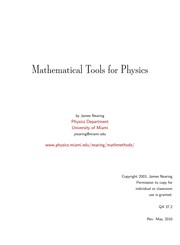 Cover of Mathematical tools for physics by James C. Nearing