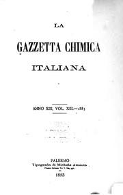 Front cover of Gazzetta chimica Italiana by Unknown