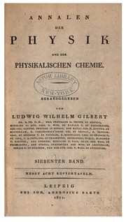 Front cover of Annalen der Physik und der physikalischen Chemie by [name missing]
