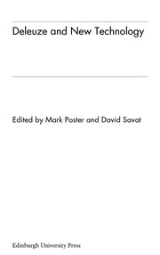 Cover of Deleuze and new technology by Mark Poster