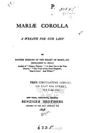 Cover of Mariæ Corolla by Benjamin Dionysius Hill