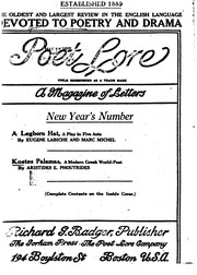 Cover of Poet lore by Unknown