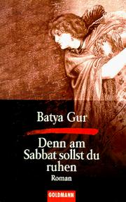 Cover of Denn am Sabbat sollst du ruhen by Batya Gur