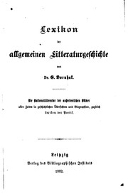 Front cover of Lexikon der allgemeinen litteraturgeschichte by Gustav Adolf Emanuel Bornhak