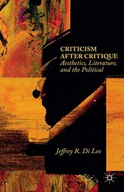 Front cover of Criticism after Critique by Jeffrey R. Di Leo