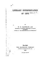 Front cover of Literary interpretation of life by Crawshaw, William Henry