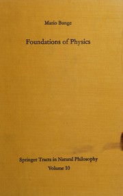 Front cover of Foundations of physics by Mario Bunge