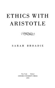 Cover of Ethics with Aristotle by Sarah Broadie